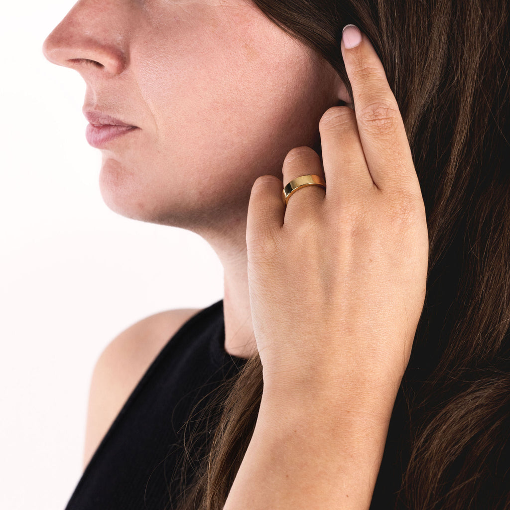 The Gold Tungsten 5F (5mm Flat Ring)