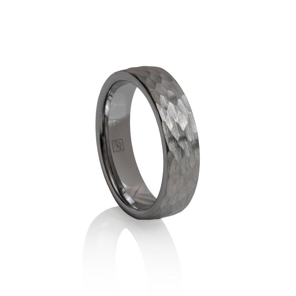The Hammered Tungsten 6F (6mm Flat Ring), alternate view