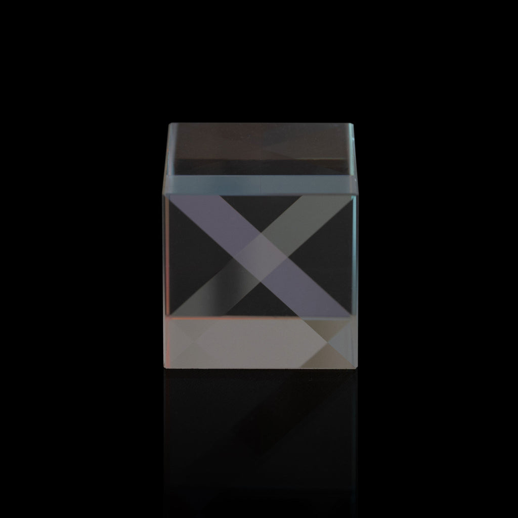1.0-Inch Glass Cube on a black background